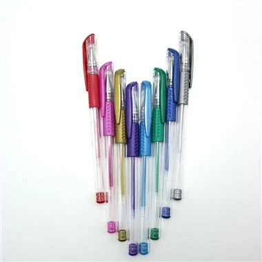 Stylo gel à paillettes métalliques